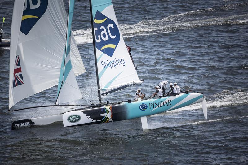 Day 2 of Extreme Sailing Series Act 4 Cardiff photo copyright Mark Lloyd / www.lloyd-images.com taken at  and featuring the Extreme 40 class