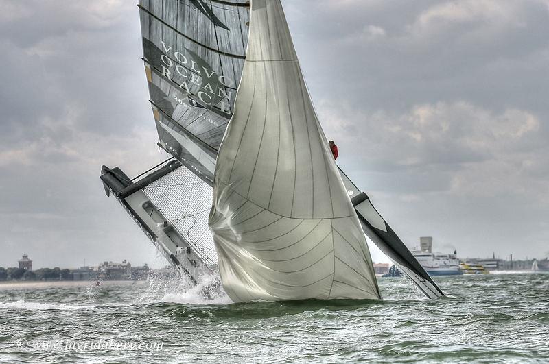 Extreme 40 goes down the mine in the Solent photo copyright Ingrid Abery / www.ingridabery.com taken at  and featuring the Extreme 40 class