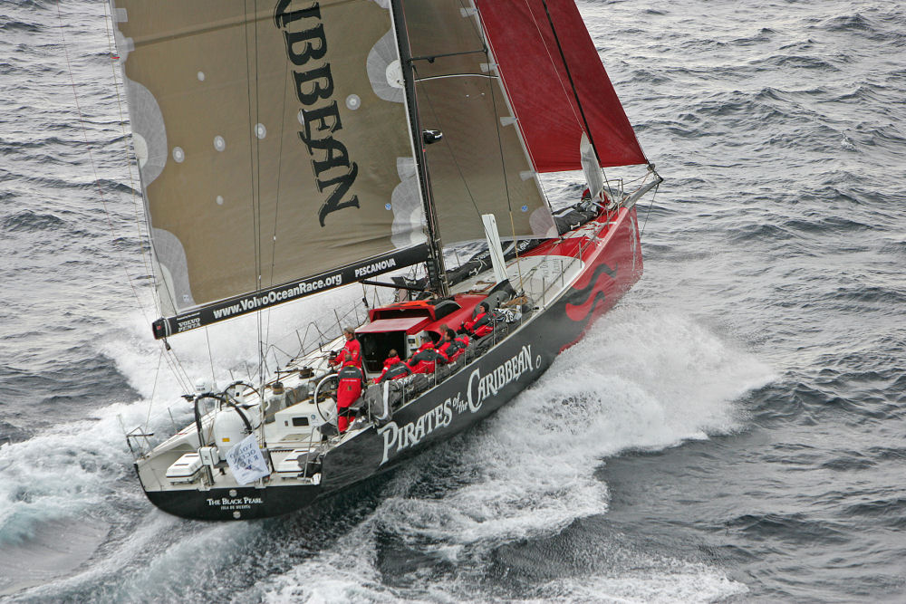 Pirates of the Caribbean starts the Volvo Ocean Race photo copyright Daniel Forster / Pirates of the Caribbean taken at  and featuring the Volvo 70 class