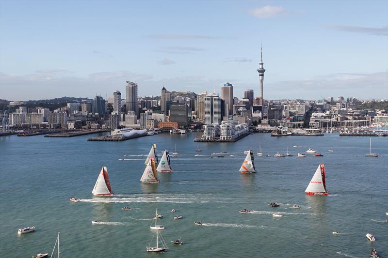 Volvo Ocean Race In-Port race in Auckland photo copyright Ainhoa Sanchez / Volvo Ocean Rac taken at  and featuring the Volvo One-Design class