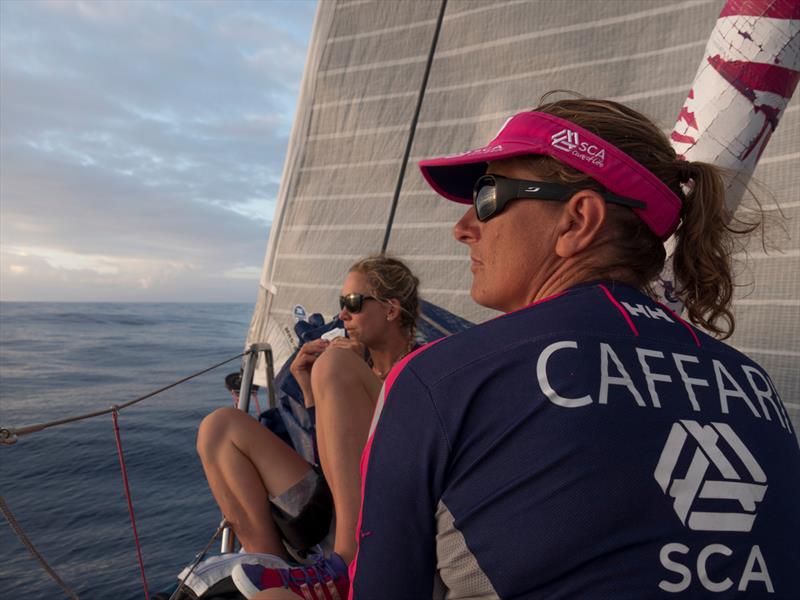 Dee Caffari - photo © Corinna Halloran / Team SCA / Volvo Ocean Race