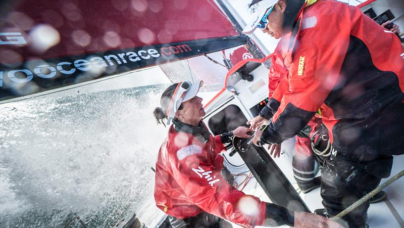 Carolijn Brouwer and Marie Riou join Dongfeng Race Team photo copyright Martin Keruzoré / Volvo Ocean Rac taken at  and featuring the Volvo One-Design class