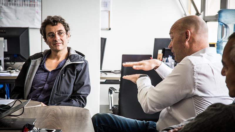 Guillaume Verdier visits the Boatyard - photo © Amalia Infante / Volvo Ocean Race
