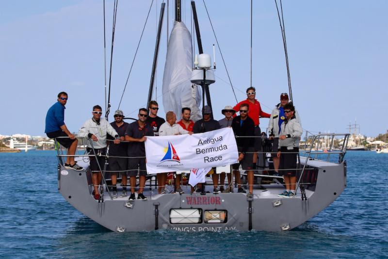 Stephen Murray Jr.'s Volvo 70, Warrior takes line honours in the Antigua Bermuda Race photo copyright Tom Clarke taken at Royal Bermuda Yacht Club and featuring the Volvo 70 class