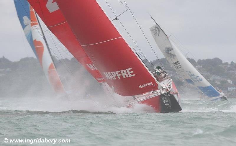 The Volvo Ocean Race fleet start Leg 0 sailing Round the Isle of Wight at Lendy Cowes Week - photo © Ingrid Abery / www.ingridabery.com