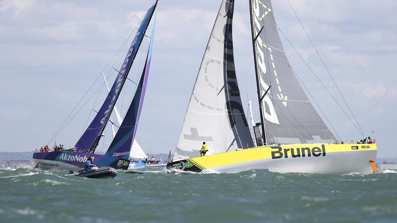 The Volvo Ocean Race fleet start the Rolex Fastnet Race - photo © Ainhoa Sanchez / Volvo Ocean Race