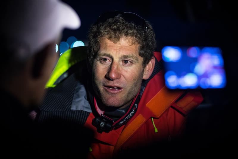 Dongfeng skipper Charles Caudrelier after the Rolex Fastnet Race photo copyright Eloi Stichelbaut / Dongfeng Race Team taken at Royal Ocean Racing Club and featuring the Volvo One-Design class