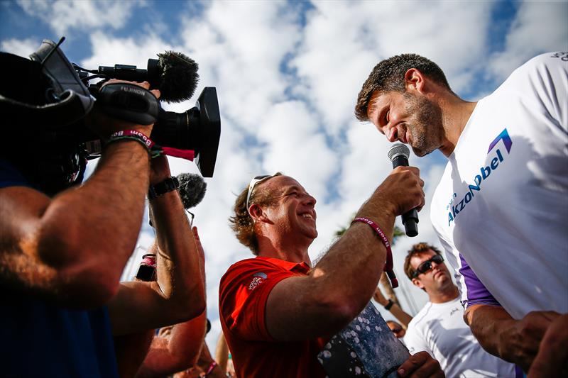 Andy Green interviews Simeon Tienpoint ahead of the Volvo Ocean Race Leg 1 Start in Alicante photo copyright Pedro Martinez / Volvo Ocean Race taken at  and featuring the Volvo One-Design class