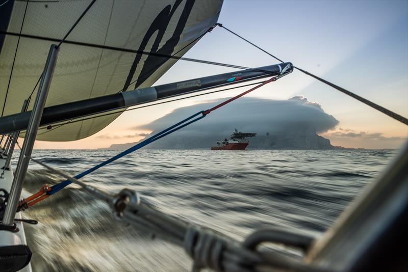 On board Team Brunel during Volvo Ocean Race Leg 1: Alicante to Lisbon photo copyright Martin Keruzore / Volvo Ocean Race taken at  and featuring the Volvo One-Design class