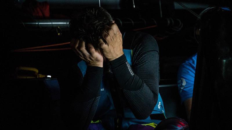 Skipper Simeon Tienpont of team AkzoNobel gets the latest position reports from Race Control - photo © Konrad Frost / Volvo Ocean Race