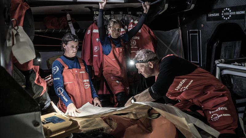 On board Vestas 11th Hour Racing during Volvo Ocean Race Leg 2: Lisbon to Cape Town photo copyright Martin Keruzore / Volvo Ocean Race taken at  and featuring the Volvo One-Design class
