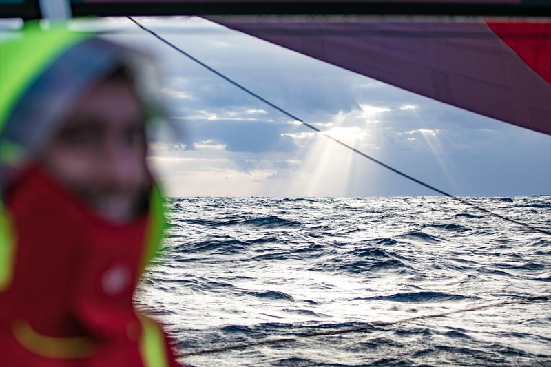 On board Dongfeng during Volvo Ocean Race Leg 2: Lisbon to Cape Town photo copyright Jeremie Lecaudey / Volvo Ocean Race taken at  and featuring the Volvo One-Design class