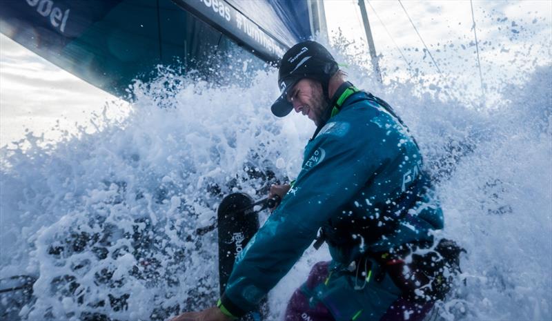 On board Team AkzoNobel during Volvo Ocean Race Leg 2: Lisbon to Cape Town photo copyright James Blake / Volvo Ocean Race taken at  and featuring the Volvo One-Design class