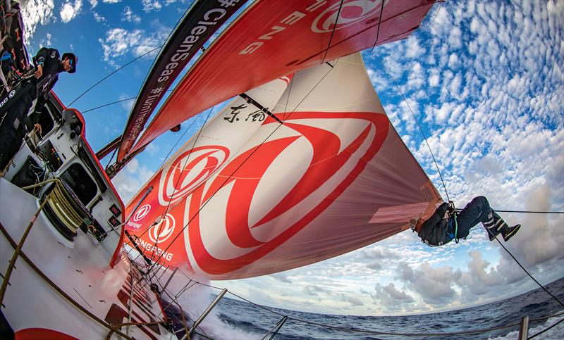 On board Dongfeng during Volvo Ocean Race leg 2 photo copyright Jeremie Lecaudey / Volvo Ocean Race taken at  and featuring the Volvo One-Design class