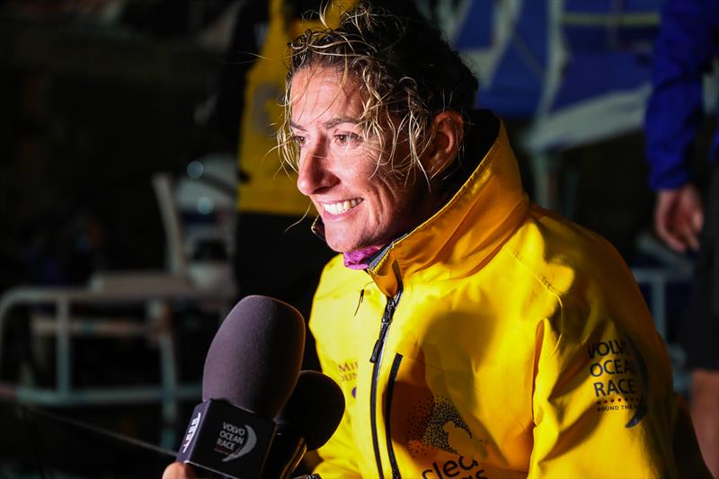 Dee Caffari after the Volvo Ocean Race Leg 2 finish in Cape Town - photo © Ainhoa Sanchez / Volvo Ocean Race