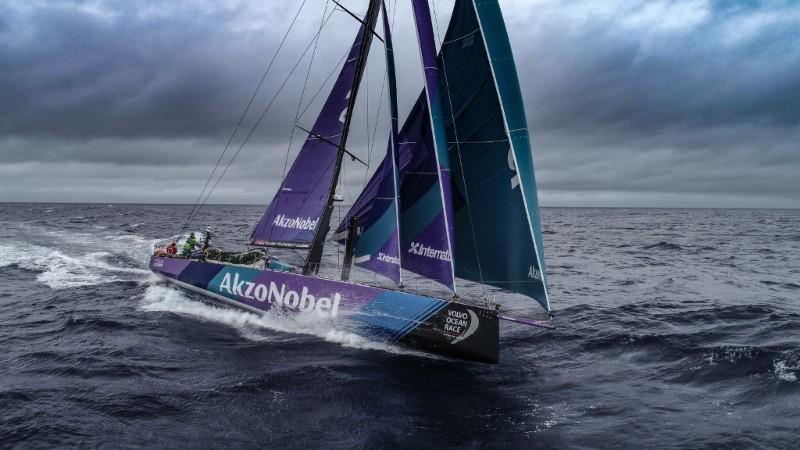 Team Akzonobel has become the first crew in Volvo Ocean Race history to exceed 600 nautical miles (1,111 kilometers) in a 24-hour period photo copyright Konrad Frost / Volvo Ocean Race taken at  and featuring the Volvo One-Design class