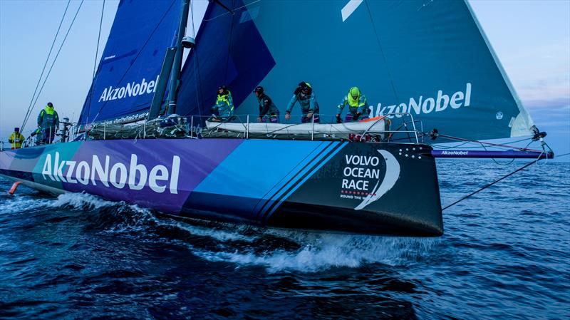 Team AkzoNobel finish the Volvo Ocean Race 2017-18 photo copyright James Blake / Volvo Ocean Race taken at  and featuring the Volvo One-Design class