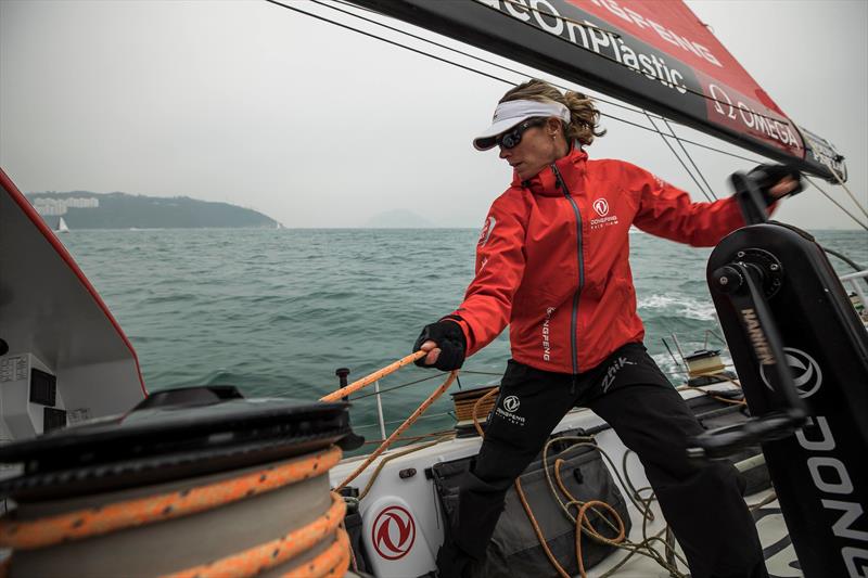 Carolijn Brouwer is awarded the Magnus Olsson Prize photo copyright Martin Keruzore / Volvo Ocean Race taken at  and featuring the Volvo One-Design class