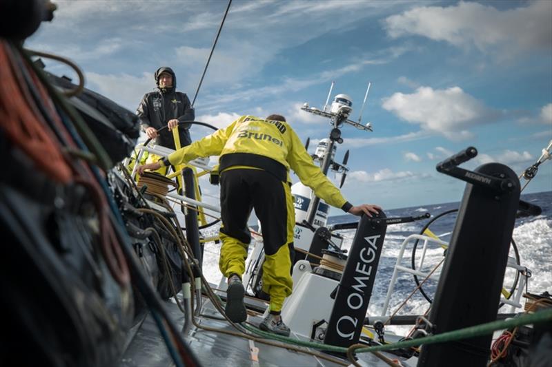 Volvo Ocean Race Leg 4, Melbourne to Hong Kong, day 06 on board Brunel. Kyle Langford on watch. - photo © Yann Riou / Volvo Ocean Race