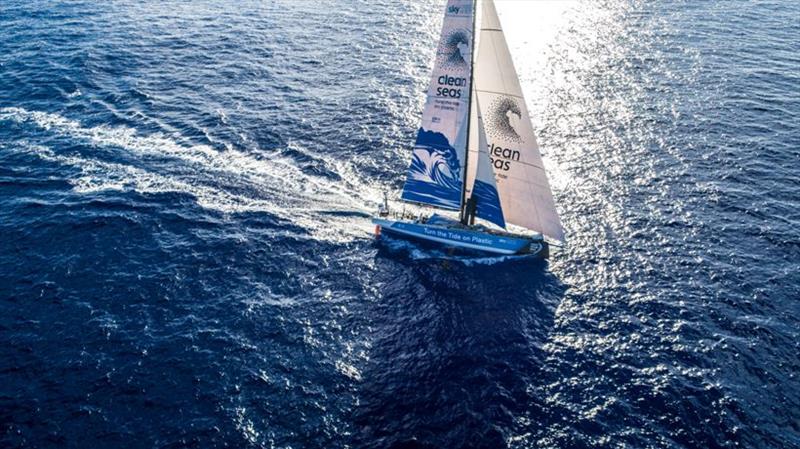 Volvo Ocean Race Leg 4, Melbourne to Hong Kong, day 10 on board Turn the Tide on Plastic. Clean seas is not the case today, the crew has been spotting at least 1 or 2 items of plastic and trash in the water every tens minutes over the duration of the day. - photo © Brian Carlin / Volvo Ocean Race