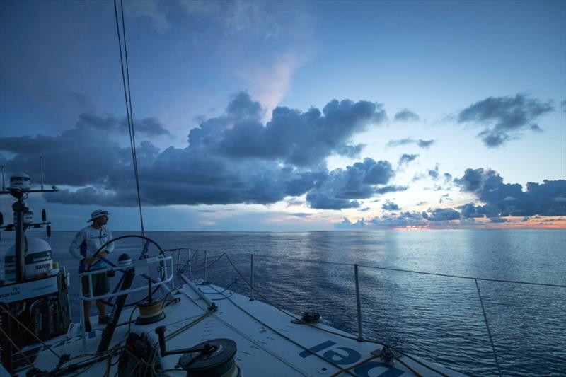 Volvo Ocean Race Leg 4, Melbourne to Hong Kong, day 09, AkzoNobel going nowhere fast in the doldrums as the entire fleet condenses. Race reset photo copyright Sam Greenfield / Volvo Ocean Race taken at  and featuring the Volvo One-Design class