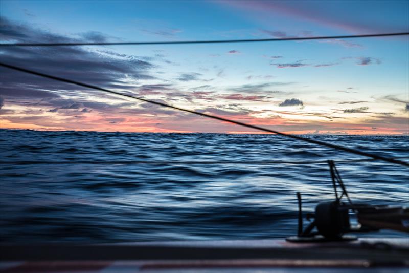 Leg 4, Melbourne to Hong Kong, day 12 on board MAPFRE, sunsets, but already in movement with the trade winds photo copyright Ugo Fonolla / Volvo Ocean Race taken at  and featuring the Volvo One-Design class