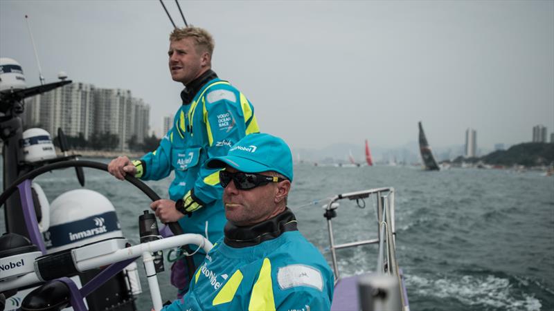 Leg 6 to Auckland, day 01 on board, race startAkzoNobel. 07 February,  photo copyright Rich Edwards / Volvo Ocean Race taken at  and featuring the Volvo One-Design class