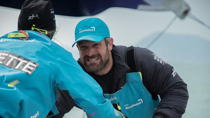 Leg 6 to Auckland, day 01 on board, race startAkzoNobel. 07 February,  photo copyright Rich Edwards / Volvo Ocean Race taken at  and featuring the Volvo One-Design class