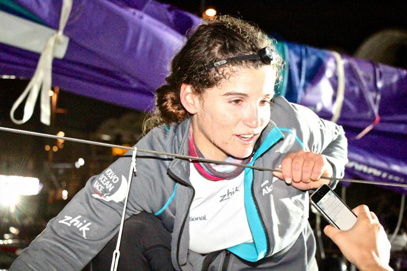 Olympic Gold Medalist, Martine Grael, Leg 6 Winner Team AzkoNobel, Volvo Ocean Race - Leg 6 Finish, Auckland, February 28, - photo © Richard Gladwell