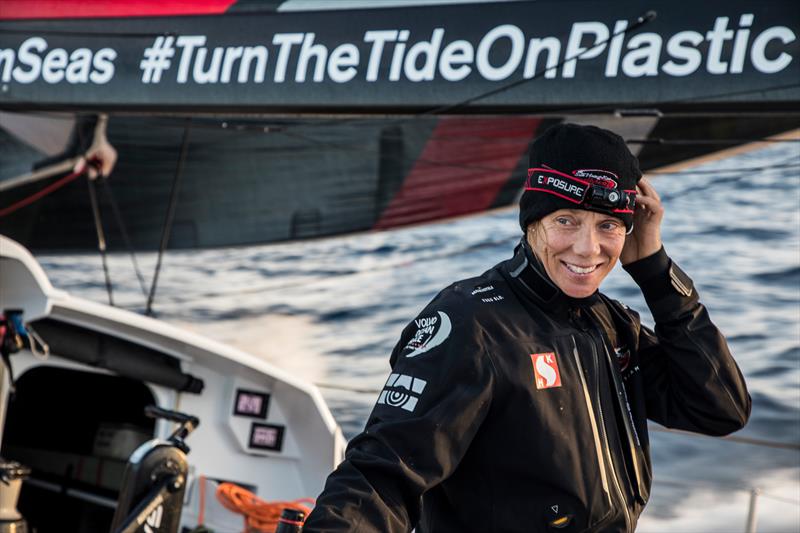Leg 02, Lisbon to Cape Town, Day 15 Annemieke Bes on board Sun Hung Kai / Scallywag photo copyright Konrad Frost / Volvo Ocean Race taken at  and featuring the Volvo One-Design class