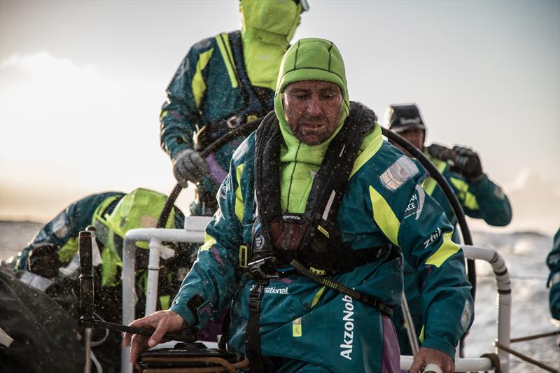 Leg 7 from Auckland to Itajai, day 9 on board AkzoNobel. 26 March, . Navigator Jules Salter - photo © James Blake / Volvo Ocean Race