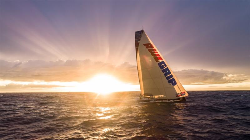 Volvo Ocean Race Leg 7 from Auckland to Itajai, day 14 on board AkzoNobel. The A3 at sunset, a rare sight photo copyright James Blake / Volvo Ocean Race taken at  and featuring the Volvo One-Design class