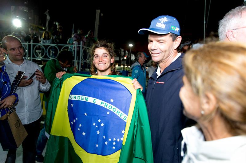 Brazilian sailing royalty - Martine and Torben Grael - Leg 7 from Auckland to Itajai. Arrivals in Itajai. 05 April,  photo copyright Pedro Martinez / Volvo Ocean Race taken at  and featuring the Volvo One-Design class