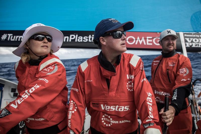 Volvo Ocean Race Leg 8 from Itajai to Newport, day 03 on board Vestas 11th Hour. Something happen at the horizon photo copyright Martin Keruzore / Volvo Ocean Race taken at  and featuring the Volvo One-Design class