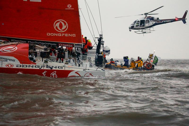Dongfeng - Leg 9, from Newport to Cardiff, arrivals. 29 May,  photo copyright Jesus Renedo / Volvo Ocean Race taken at  and featuring the Volvo One-Design class