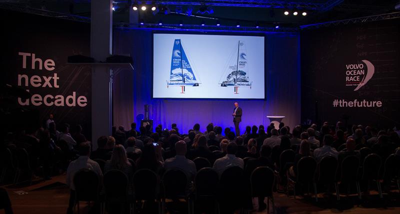 On the 18 May, the Volvo Ocean Race unveiled a series of new initiatives for the future at an event in the Volvo Museum in Gothenburg, Sweden. Mark Turner - CEO of the Volvo Ocean Race - photo © Ainhoa Sanchez / Volvo Ocean Race