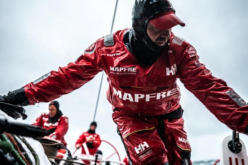 Volvo Ocean Race Leg 10, from Cardiff to Gothenburg, day 04, on board MAPFRE, Xabi Fernandez during a peeling photo copyright Ugo Fonolla / Volvo Ocean Race taken at  and featuring the Volvo One-Design class