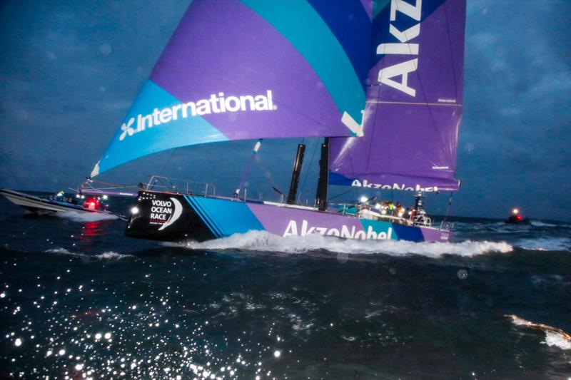 Team AkzoNobel - Leg 10, from Cardiff to Gothenburg, arrivals. 14 June,  photo copyright Jesus Renedo / Volvo Ocean Race taken at  and featuring the Volvo One-Design class