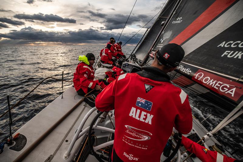 Leg 11, from Gothenburg to The Hague, day 1 on board Sun Hung Kai / Scallywag. Clouds are closing in. Who will gain fro them? 21 June,  photo copyright Konrad Frost / Volvo Ocean Race taken at  and featuring the Volvo One-Design class