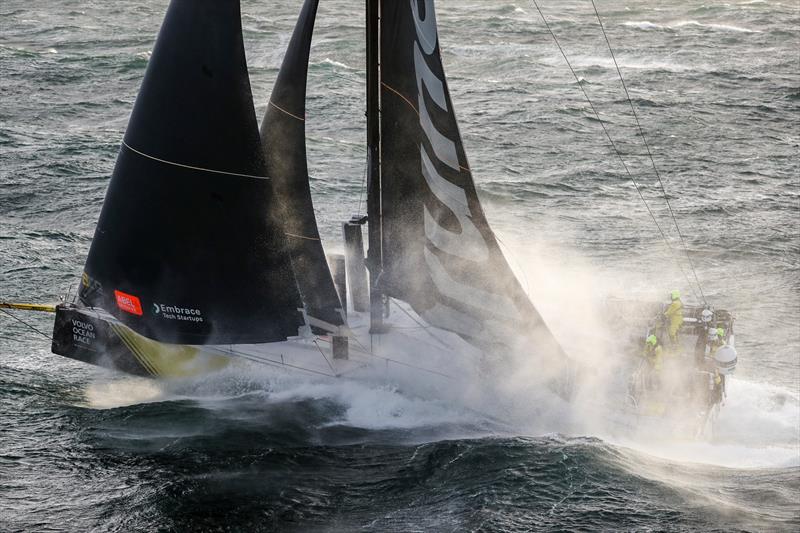 Team Brunel - Leg 11, from Gothenburg to The Hague, day 03. Heli LIVE as the fleet blast south, eyes set on The Hague. 23 June, . - photo © Ainhoa Sanchez / Volvo Ocean Race