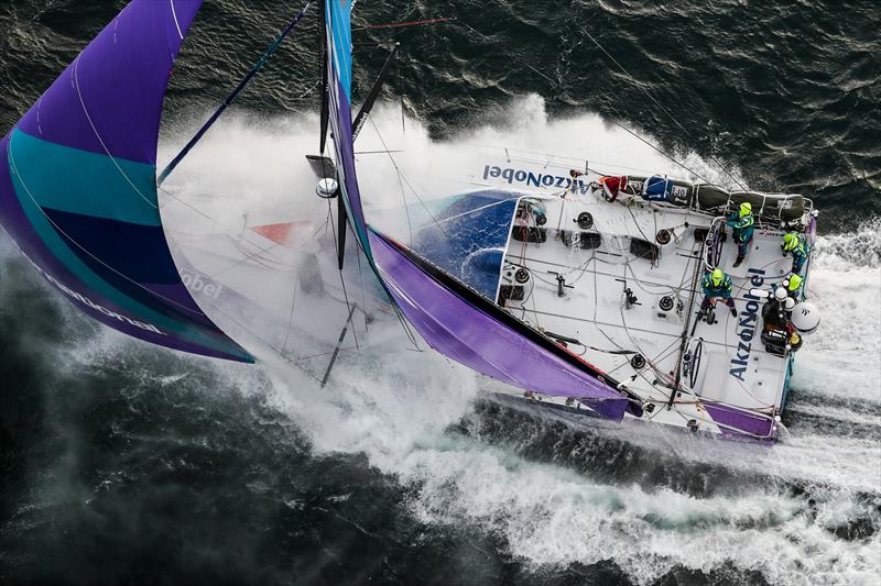 AkzoNobel - Leg 11, from Gothenburg to The Hague, day 03. Heli LIVE as the fleet blast south, eyes set on The Hague. 23 June,  photo copyright Ainhoa Sanchez / Volvo Ocean Race taken at  and featuring the Volvo One-Design class