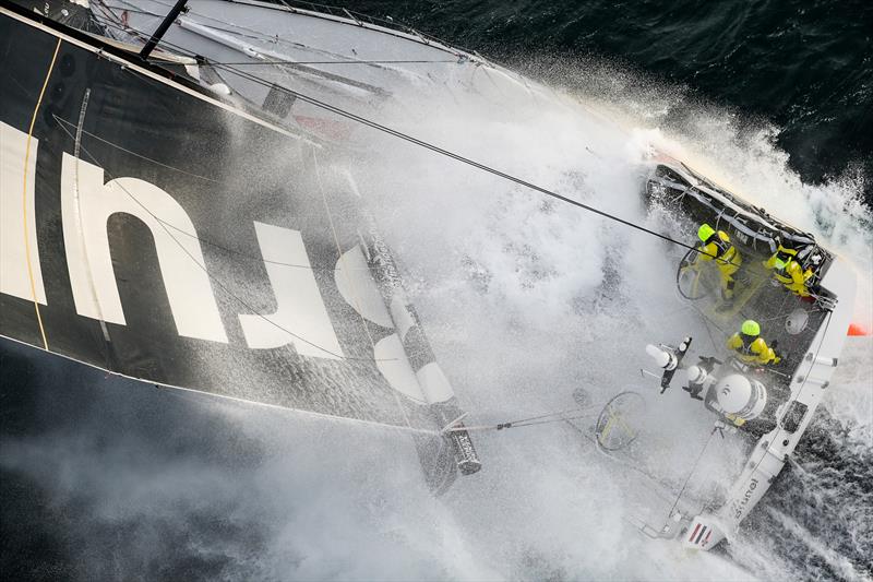 Brunel - Leg 11, from Gothenburg to The Hague, day 03. Heli LIVE as the fleet blast south, eyes set on The Hague. 23 June,  photo copyright Ainhoa Sanchez / Volvo Ocean Race taken at  and featuring the Volvo One-Design class