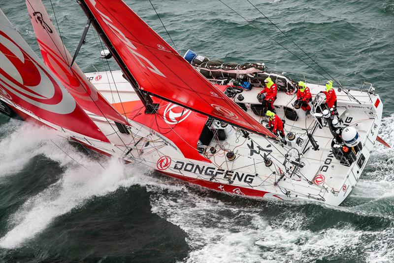 Dongfeng - Leg 11, from Gothenburg to The Hague, day 04. Heli LIVE as the fleet blast south, eyes set on The Hague. 24 June,  photo copyright Ainhoa Sanchez / Volvo Ocean Race taken at  and featuring the Volvo One-Design class