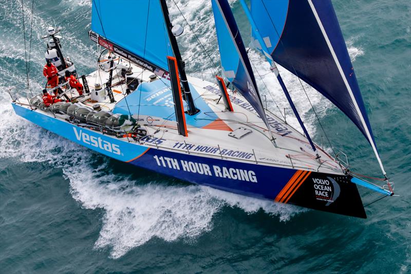 Vestas 11th Hour = Leg 11, from Gothenburg to The Hague, day 04. Heli LIVE as the fleet blast south, eyes set on The Hague. 24 June,  photo copyright Ainhoa Sanchez / Volvo Ocean Race taken at  and featuring the Volvo One-Design class