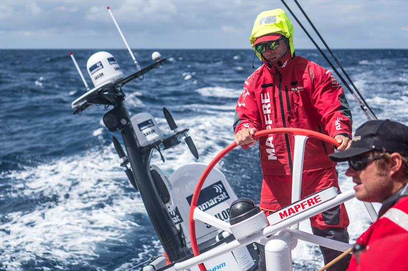 Rob Greenhalgh at the helm of MAPFRE - 2017/18 Volvo Ocean Race photo copyright Ugo Fonolla / Volvo Ocean Race taken at  and featuring the Volvo One-Design class