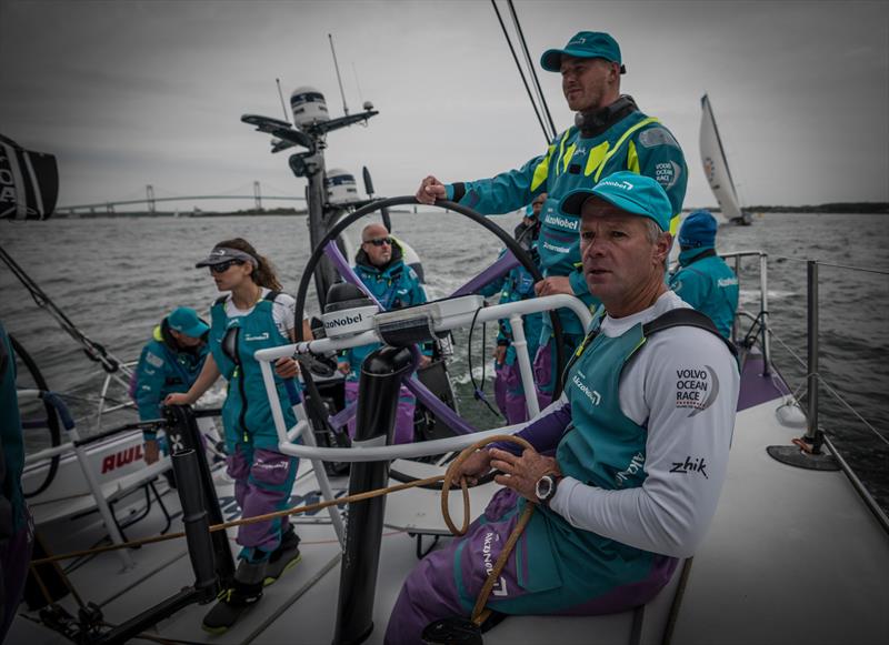 Newport stopover. Practice Race on board AkzoNobel. 16 May,  photo copyright Konrad Frost / Volvo Ocean Race taken at  and featuring the Volvo One-Design class