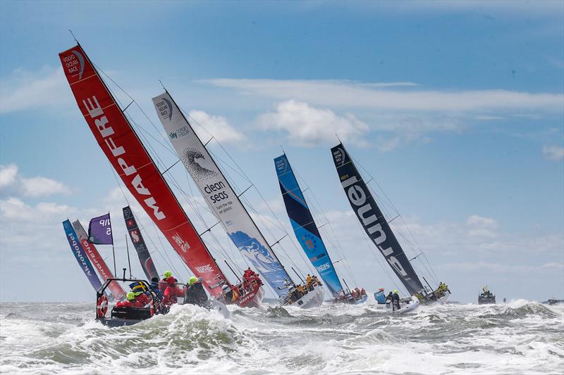 Leg 11, from Gothenburg to The Hague, start day. 21 June, 2018. Volvo Ocean Race photo copyright Jesus Renedo / Volvo Ocean Race taken at  and featuring the Volvo One-Design class