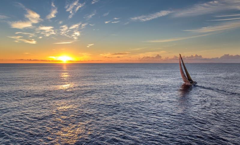 27 February, 2015. First sighting of Abu Dhabi Ocean Racing approaching Auckland in New Zealand photo copyright Ainhoa Sanchez / Volvo AB taken at  and featuring the Volvo One-Design class