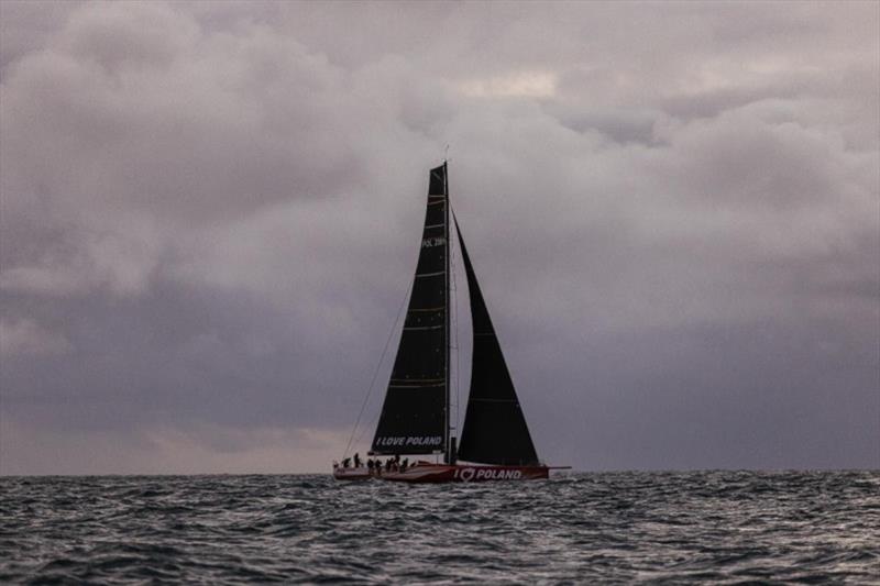 I Love Poland arrives in Grenada for the finish of the RORC Transatlantic Race photo copyright Arthur Daniel / RORC taken at Royal Ocean Racing Club and featuring the Volvo 70 class