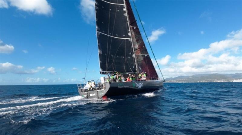 Fifth Maxi to finish the RORC Transatlantic Race - The Volvo 70 HYPR (ESP) skippered by Jens Lindner included 5 professional and 11 corinthian crew, including the youngest in the race - 18-year-old Filip Henriksson photo copyright Louay Habib / RORC taken at Royal Ocean Racing Club and featuring the Volvo 70 class